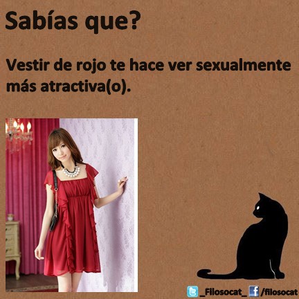 Vestir de rojo te hace sexualmente más atractiva (o).